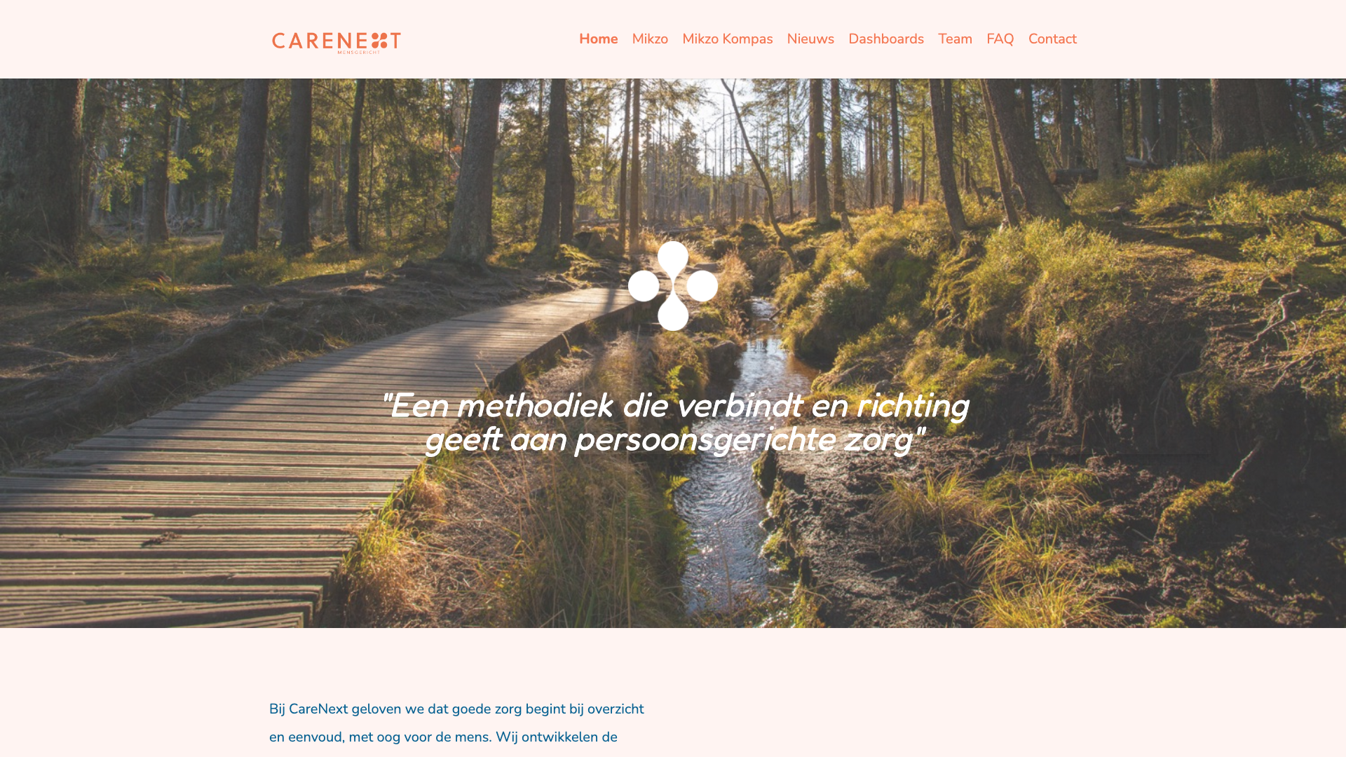 CareNext - Ontwikkeling, CMS-integratie, Onderhoud